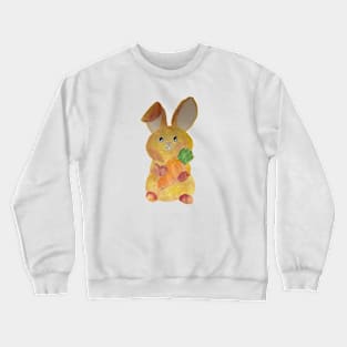 cute watercolor easter bunny sweet watercolour rabbit Crewneck Sweatshirt